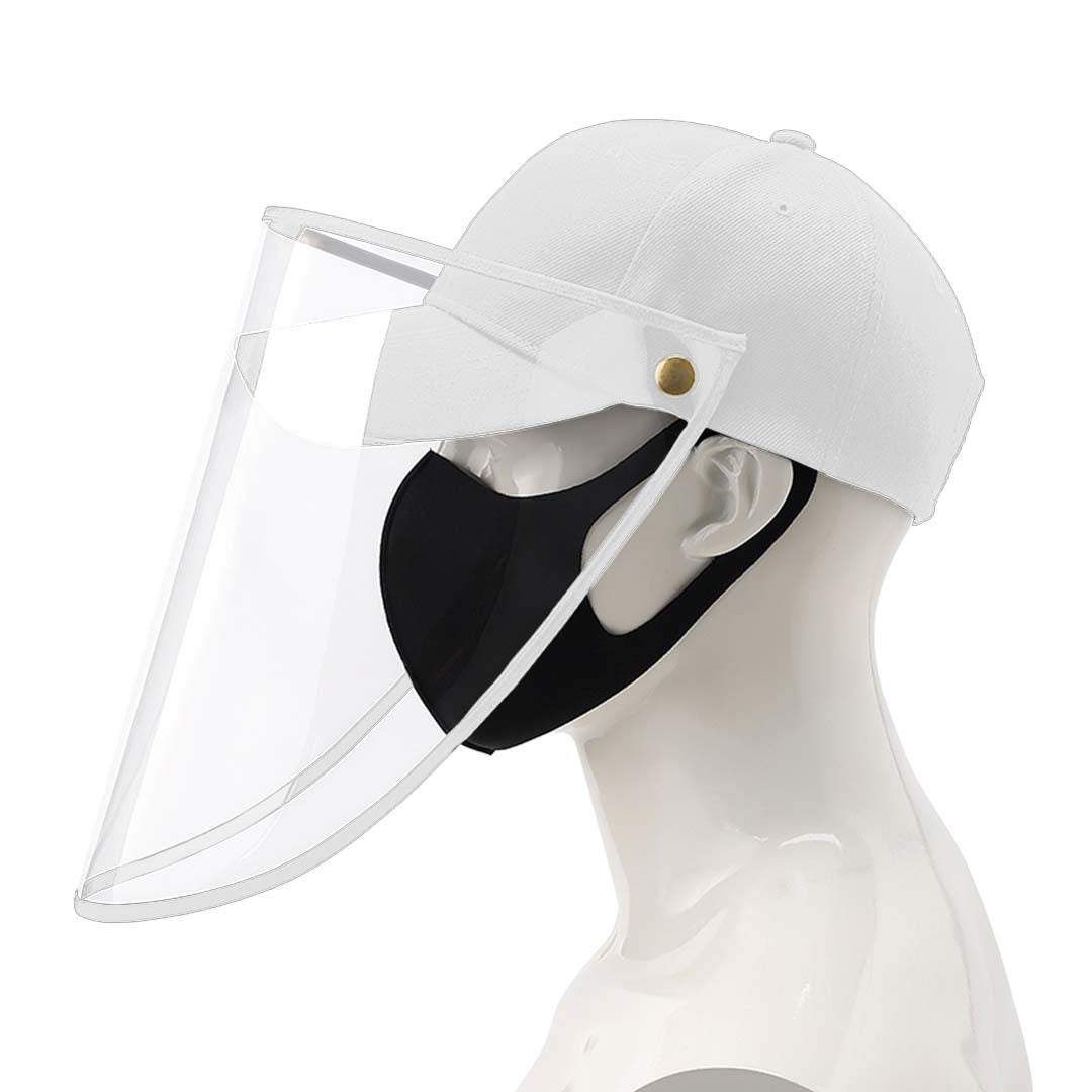 NNEAGS 2X Outdoor Protection Hat Anti-Fog Pollution Dust Protective Cap Full Face HD Shield Cover Adult White-1