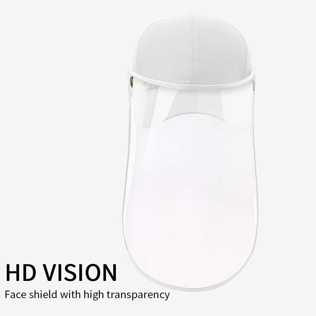NNEAGS 2X Outdoor Protection Hat Anti-Fog Pollution Dust Protective Cap Full Face HD Shield Cover Adult White-2