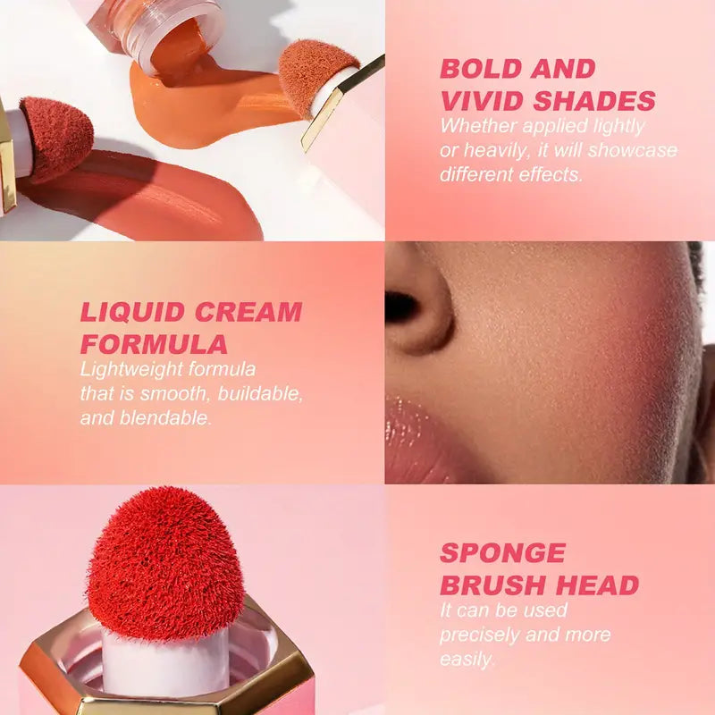 Long-Lasting Soft Gel-Cream Tint Blush - Smudge-Proof, Natural-Looking, Dewy Finish 0.42 Fl Oz-4