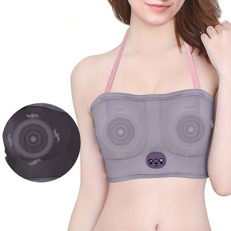 NNETM Relaxing Electric Breast Massager with USB Charging(Silvery Grey)-3