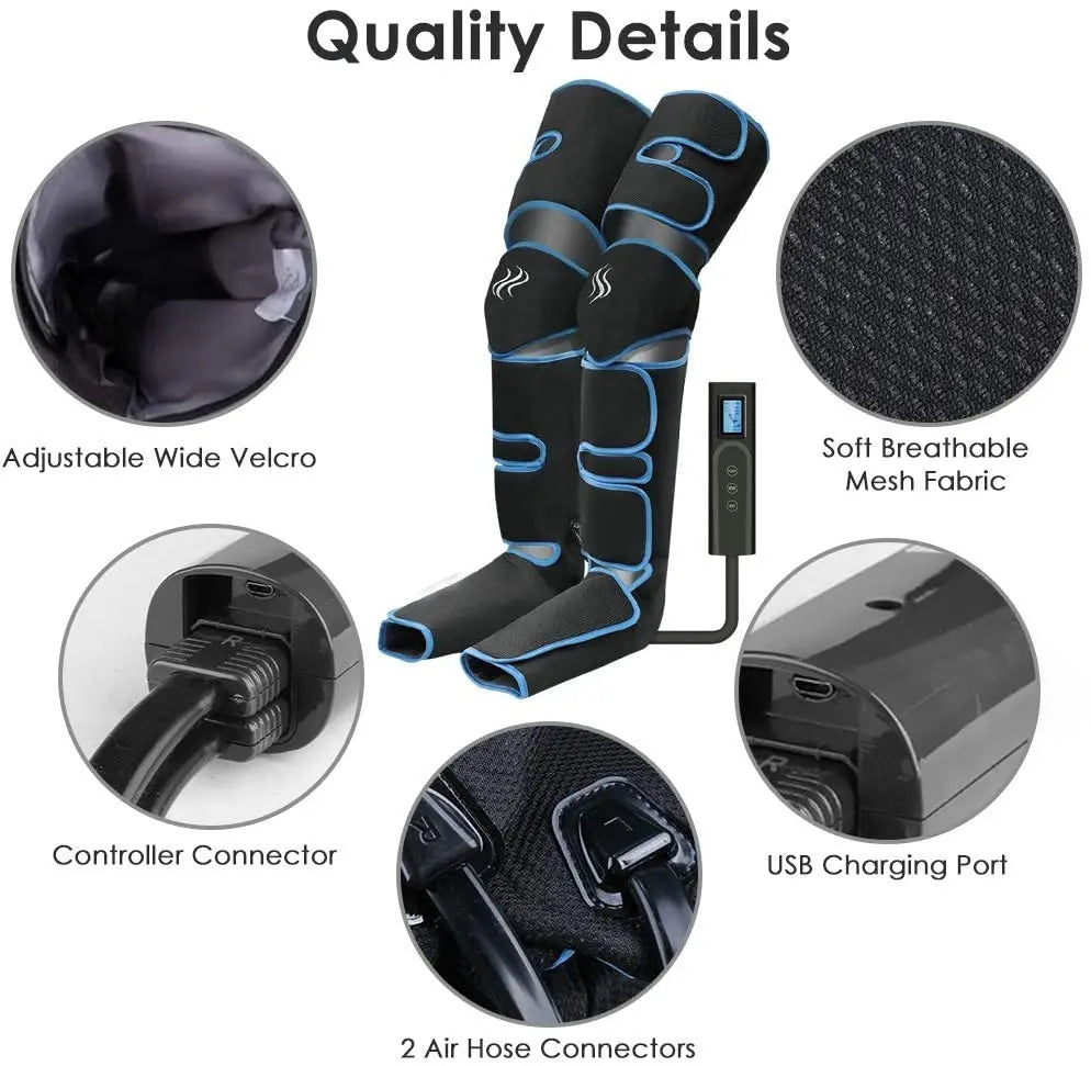 NNEOBA Foot Leg Air Pressure Massager Black-4