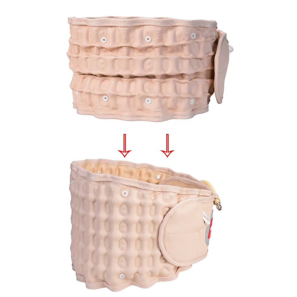 NNEOBA Decompression Belt Back Brace Lumbar Support And Pain Relief Beige-1
