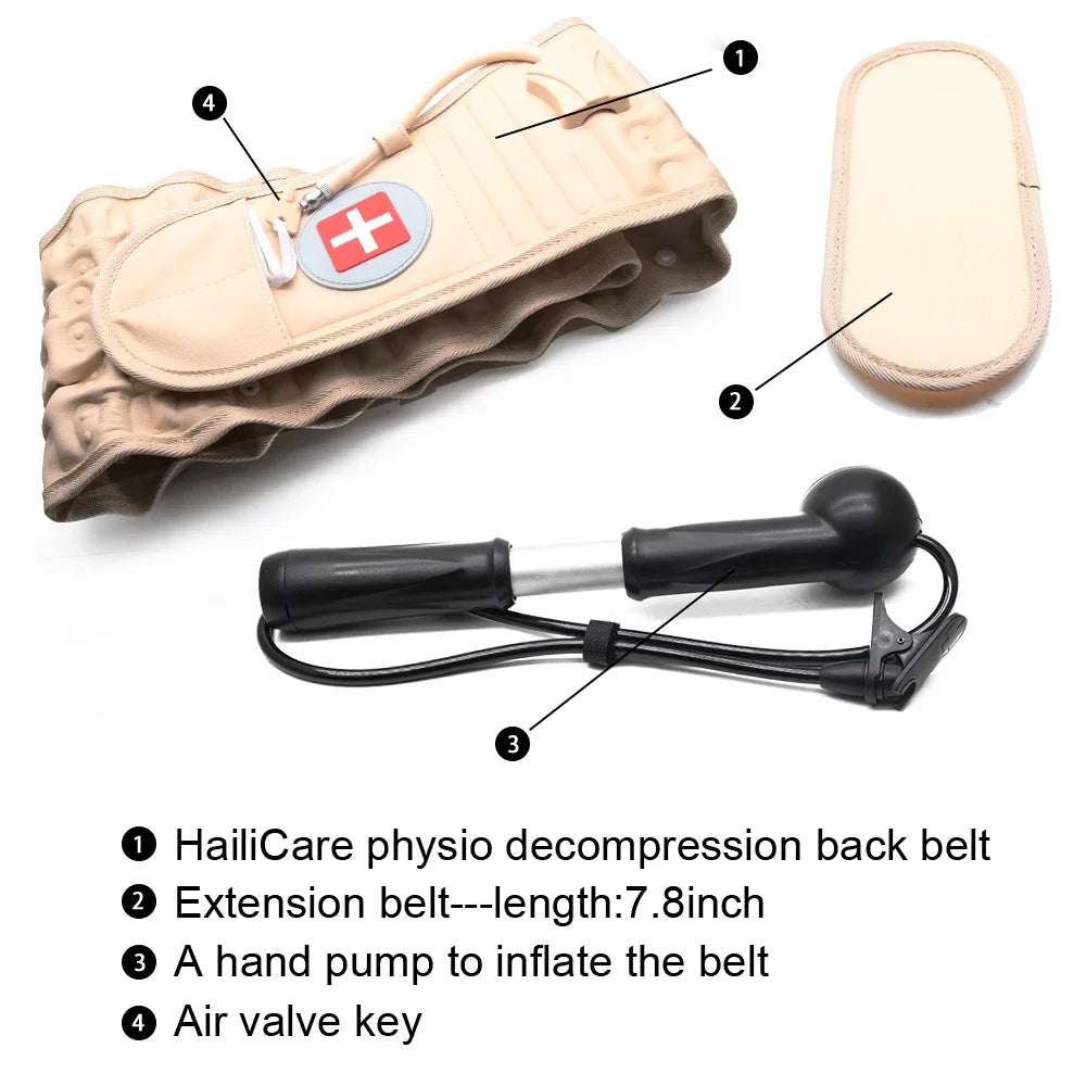 NNEOBA Decompression Belt Back Brace Lumbar Support And Pain Relief Beige-4