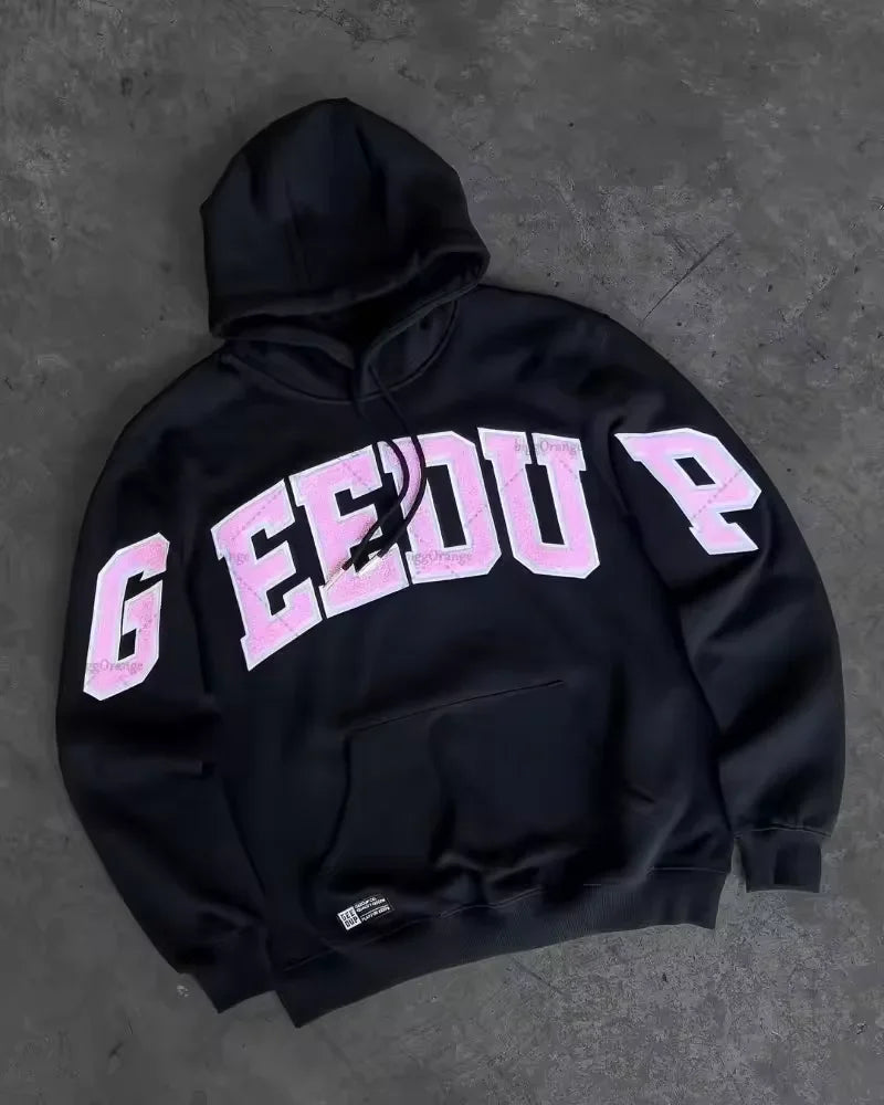 Street Fashion Vintage GEEDUP Hoodies Y2K Clothes Harajuku Gothic Hip Hop Graphic Oversized Hoodies Sweatshirts Casual Jacket