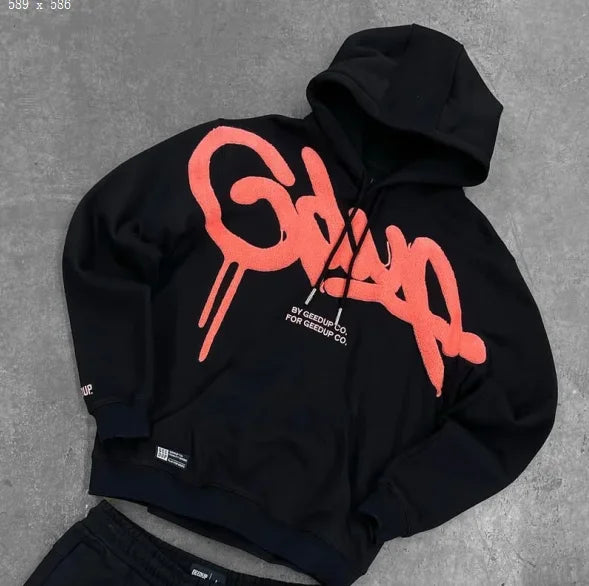 Street Fashion Vintage GEEDUP Hoodies Y2K Clothes Harajuku Gothic Hip Hop Graphic Oversized Hoodies Sweatshirts Casual Jacket