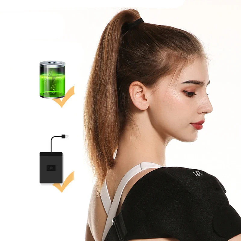NNEOBA USB Electric Heating Shoulder Brace Massage Wrap-3