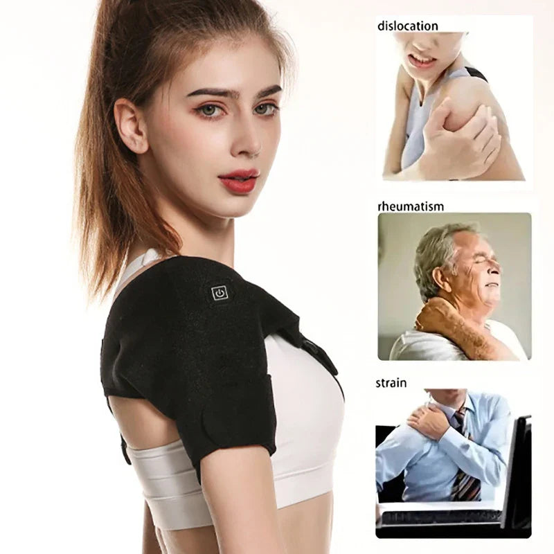 NNEOBA USB Electric Heating Shoulder Brace Massage Wrap-2