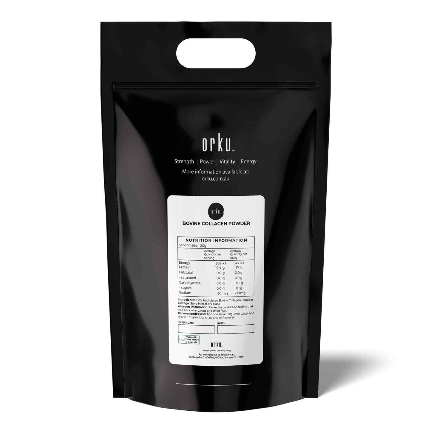 NNEDSZ 10Kg Collagen Powder - Bovine Hydrolysate Protein Peptide Supplement Unflavoured-1