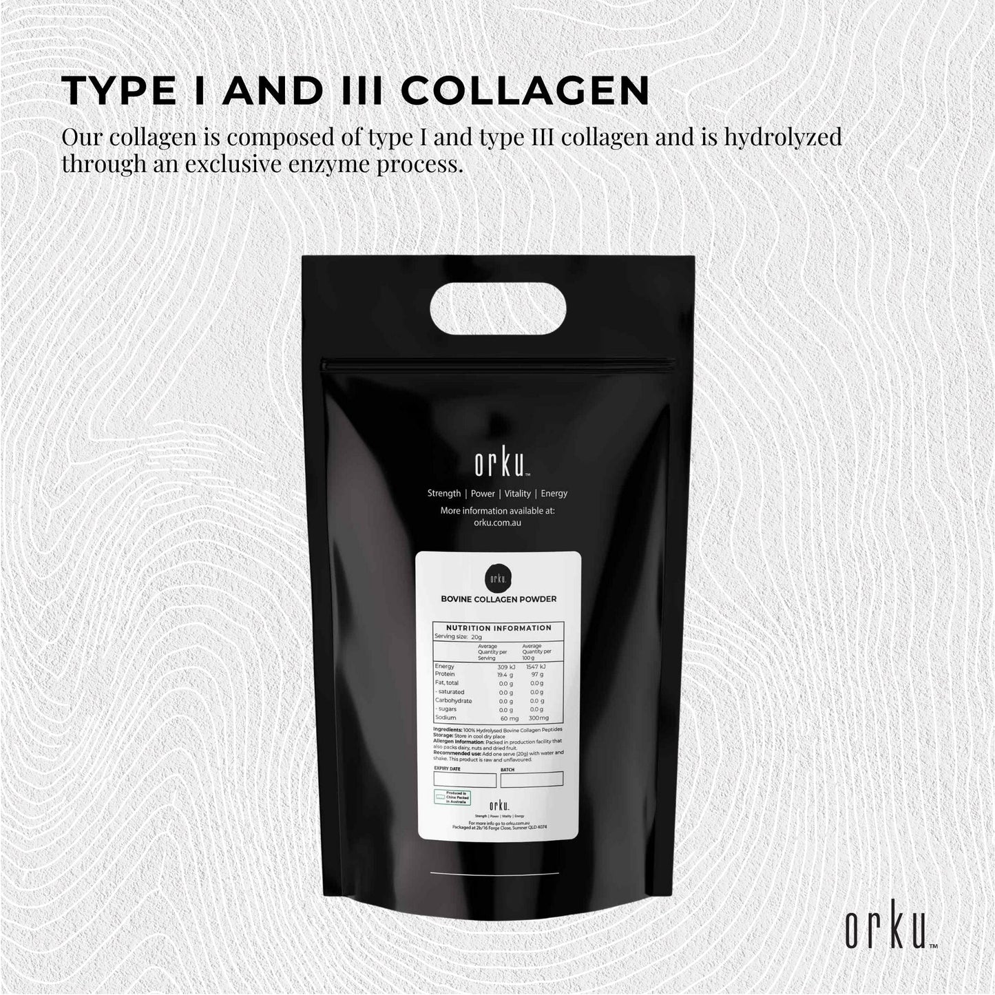 NNEDSZ 10Kg Collagen Powder - Bovine Hydrolysate Protein Peptide Supplement Unflavoured-3