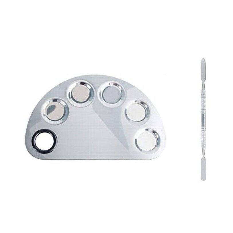 Stainless Steel Cosmetic Face Makeup Palette Spatula Foundation Mixing Tool-6