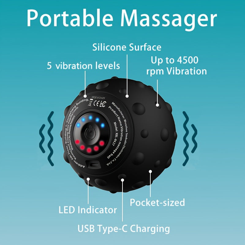 NNETM Vibration Massage Ball with 5-Speed Rechargeable-1