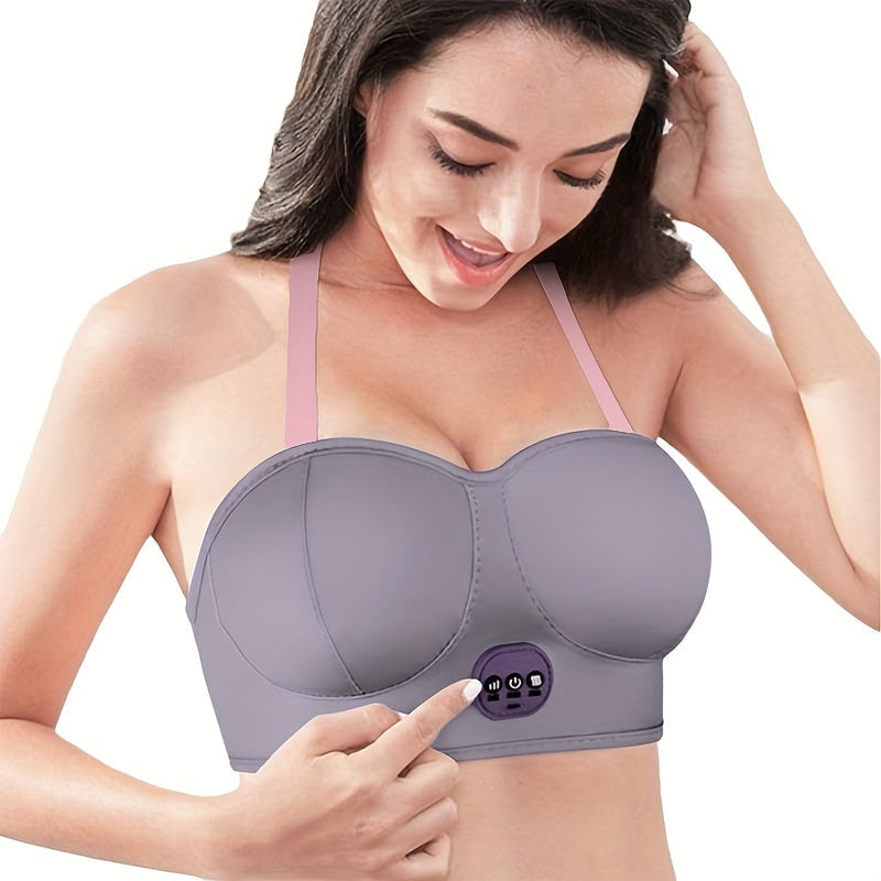 NNETM Relaxing Electric Breast Massager with USB Charging(Silvery Grey)-2