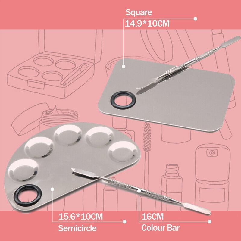 Stainless Steel Cosmetic Face Makeup Palette Spatula Foundation Mixing Tool-2