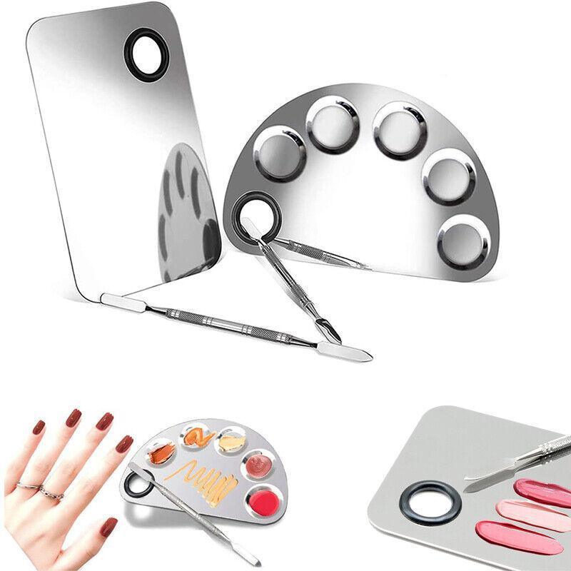 Stainless Steel Cosmetic Face Makeup Palette Spatula Foundation Mixing Tool-3