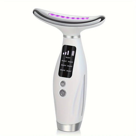 NNEOBA 7-Mode LED Neck & Face Beauty Device – Skin Tightening, Lifting & Massage-0